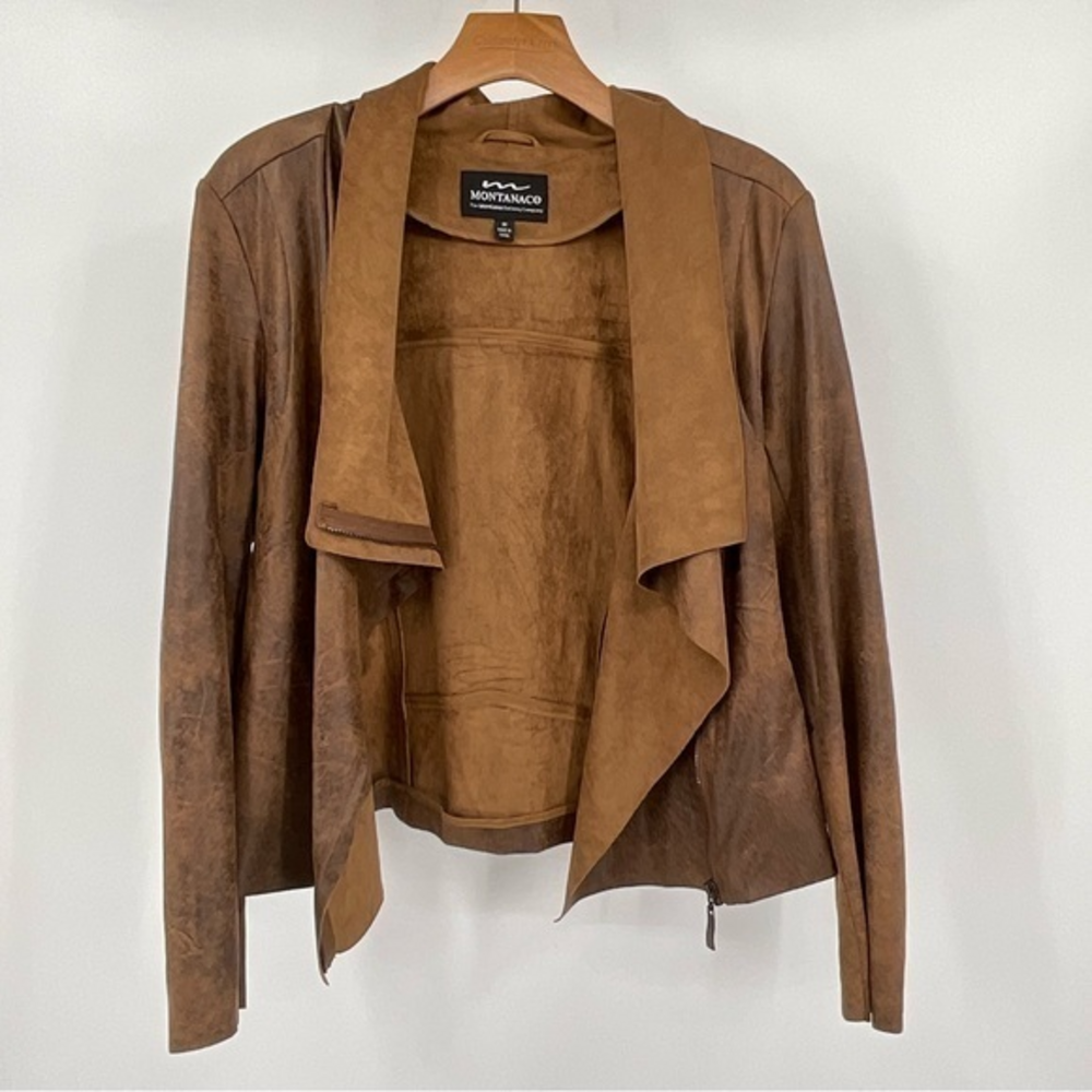 Montana Co Faux Leather Jacket Size‎ Medium A7